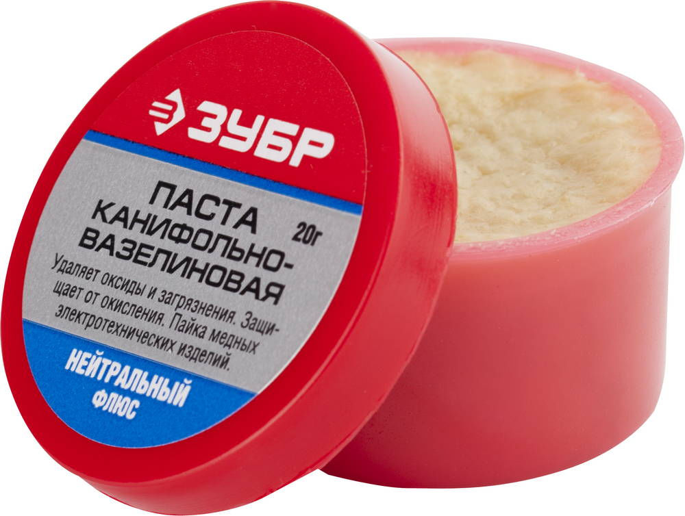 Паста паяльная 20 г канифольно-вазелиновая флюс ЗУБР 55475-020
