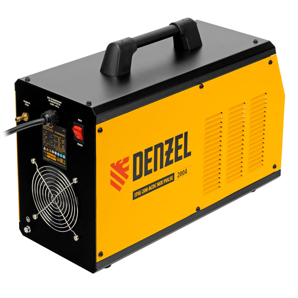 Аппарат инвертор. аргонодуговой сварки ITIG-200 ACDC Mix Pulse, 200 А, ПВ 60% Denzel (94319)