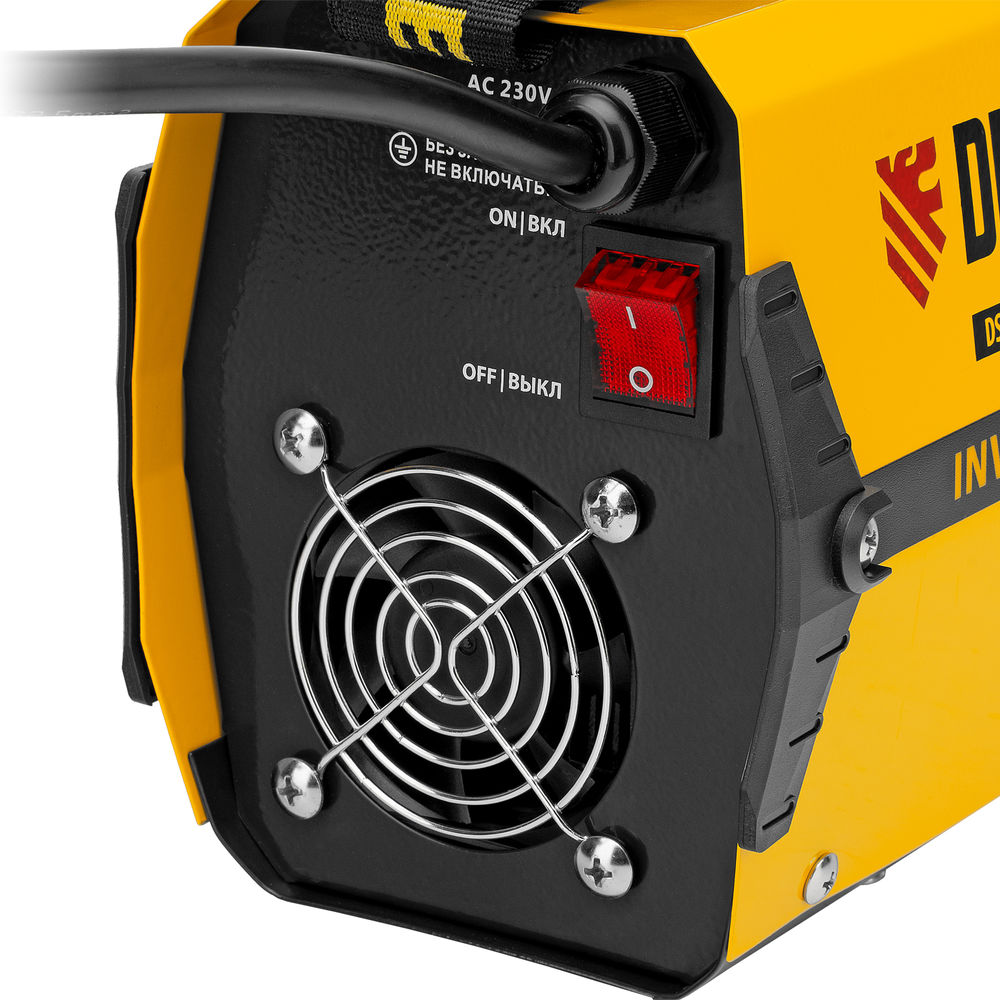 Аппарат инверторный дуговой сварки DS-230 Compact, 230 А, ПВ 70%, диаметр электрода 1.6-5 мм Denzel (94374)