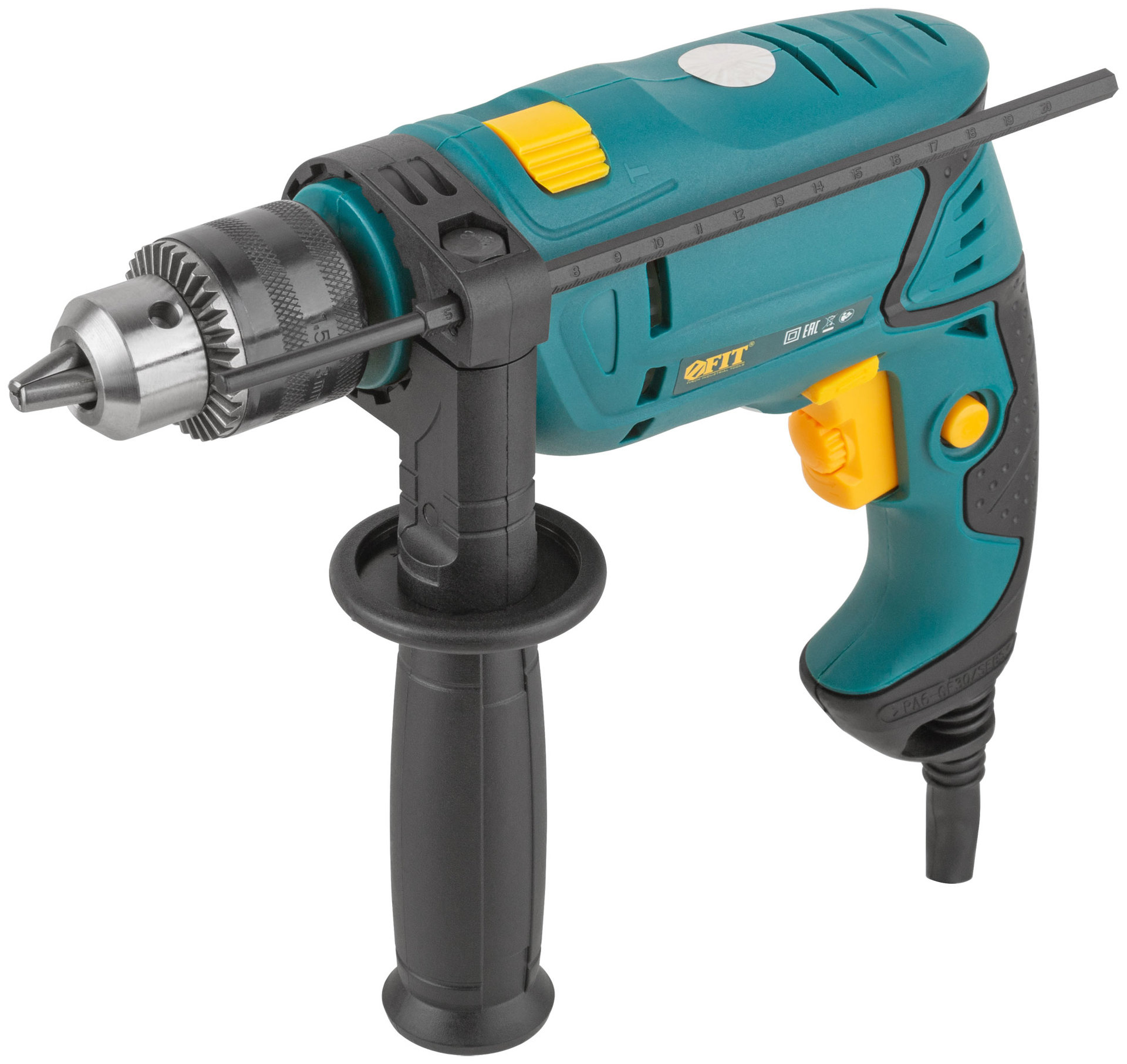 Дрель ударная 500 Вт; 0-2900 об/мин; КлП 10 мм; 1,6 кг; рез. накл; коробка (80050)