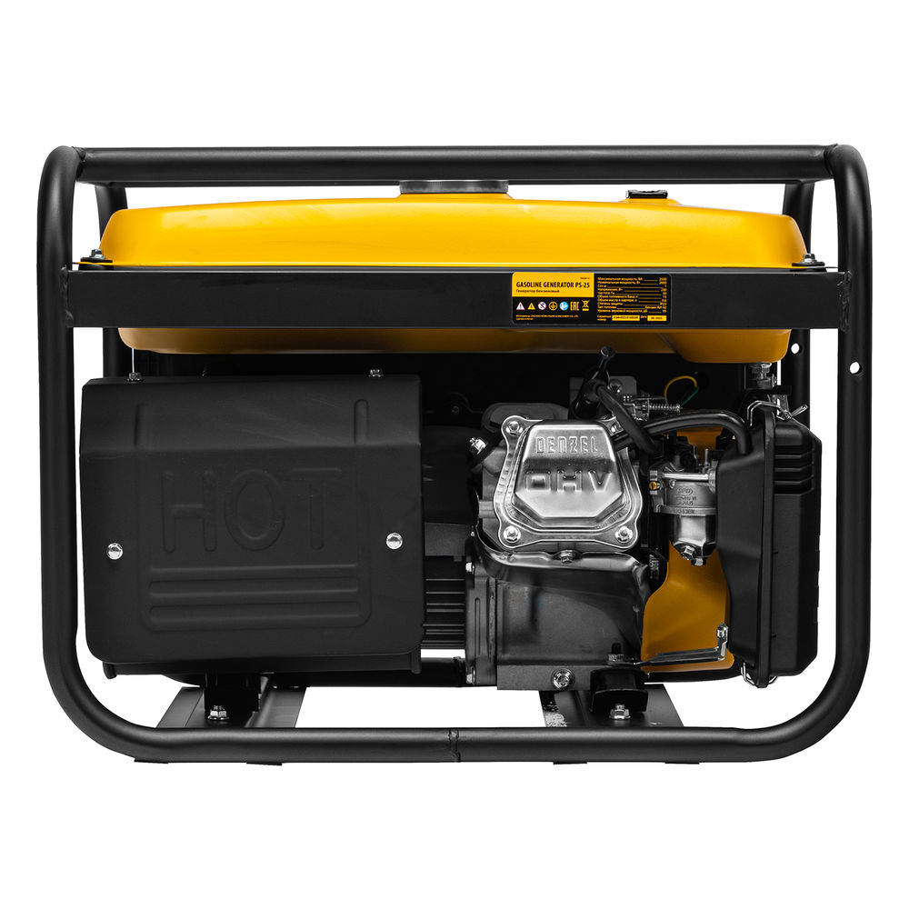 Генератор бензиновый PS 25, 2.5 кВт, 230 В, 15 л, ручной стартер Denzel (946814)