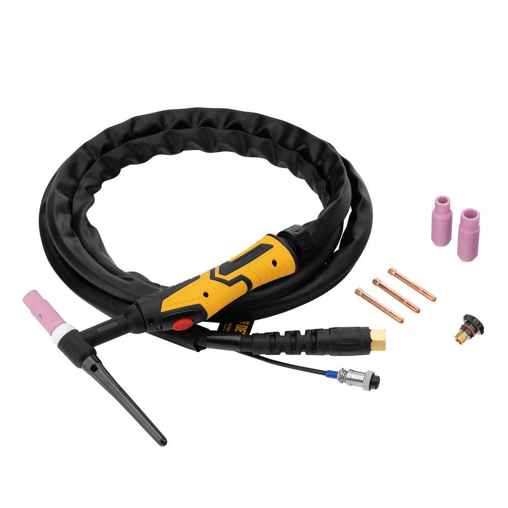 Горелка сварочная TIG WP26, разъем 2 пина, 3 метра Denzel (93644)