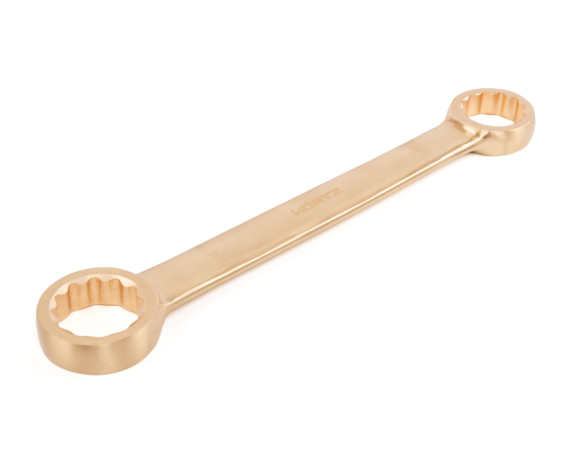 Ключ гаечный накидной двусторонний плоский 41х46 искробезопасный сплав BeCu 153A-4146, HORTZ