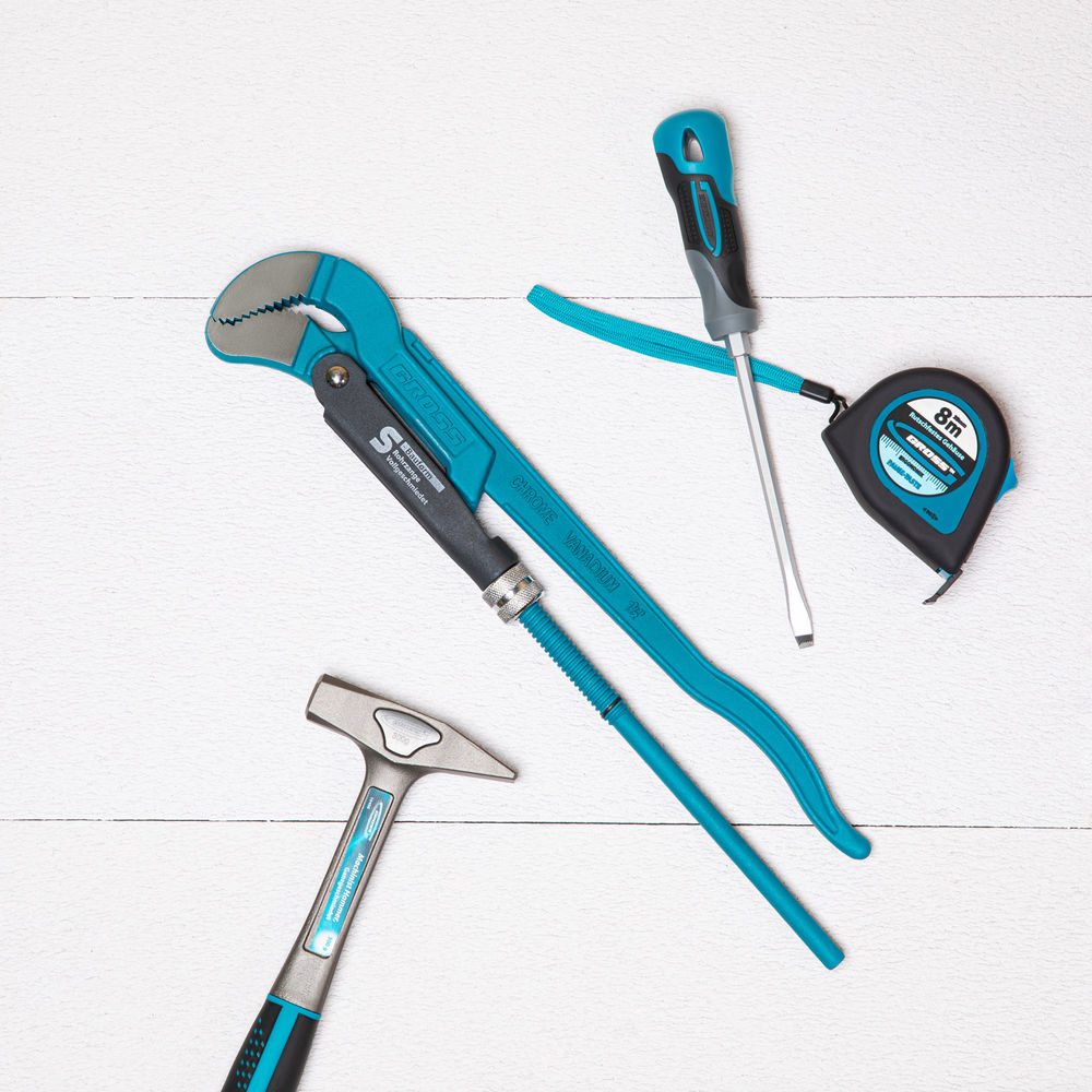 Ключ трубный рычажный 1.5, №2, цельнокованый, CrV, тип S Gross