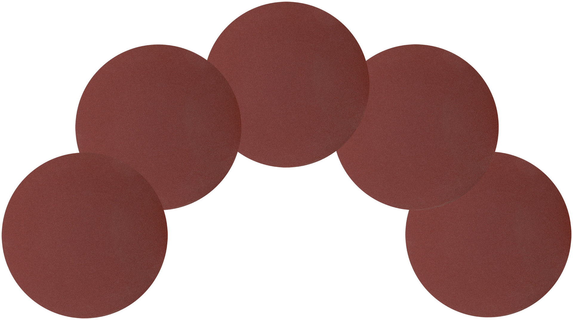 Круги шлифовальные сплошные (липучка), алюминий-оксидные, 150 мм, 5 шт. Р 180 (39808)