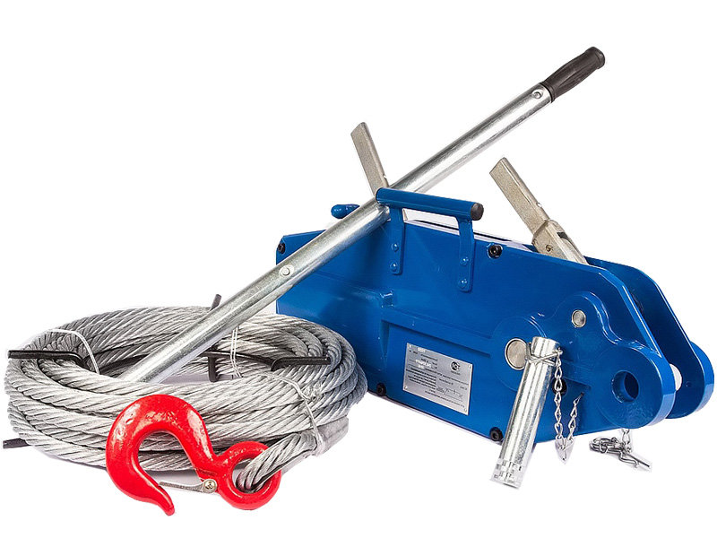 Лебедка рычажная тросовая TOR МТМ 1600 1,6 т L=20м (стальной корпус) (1002528)