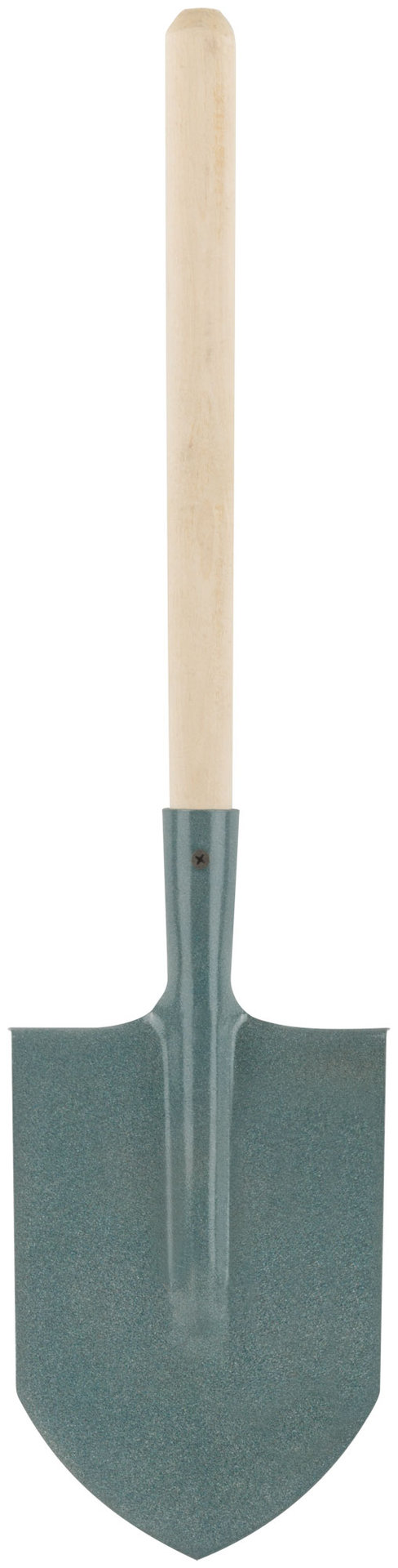 Лопатка туристическая с деревянным черенком 145х210х580 мм (77232)