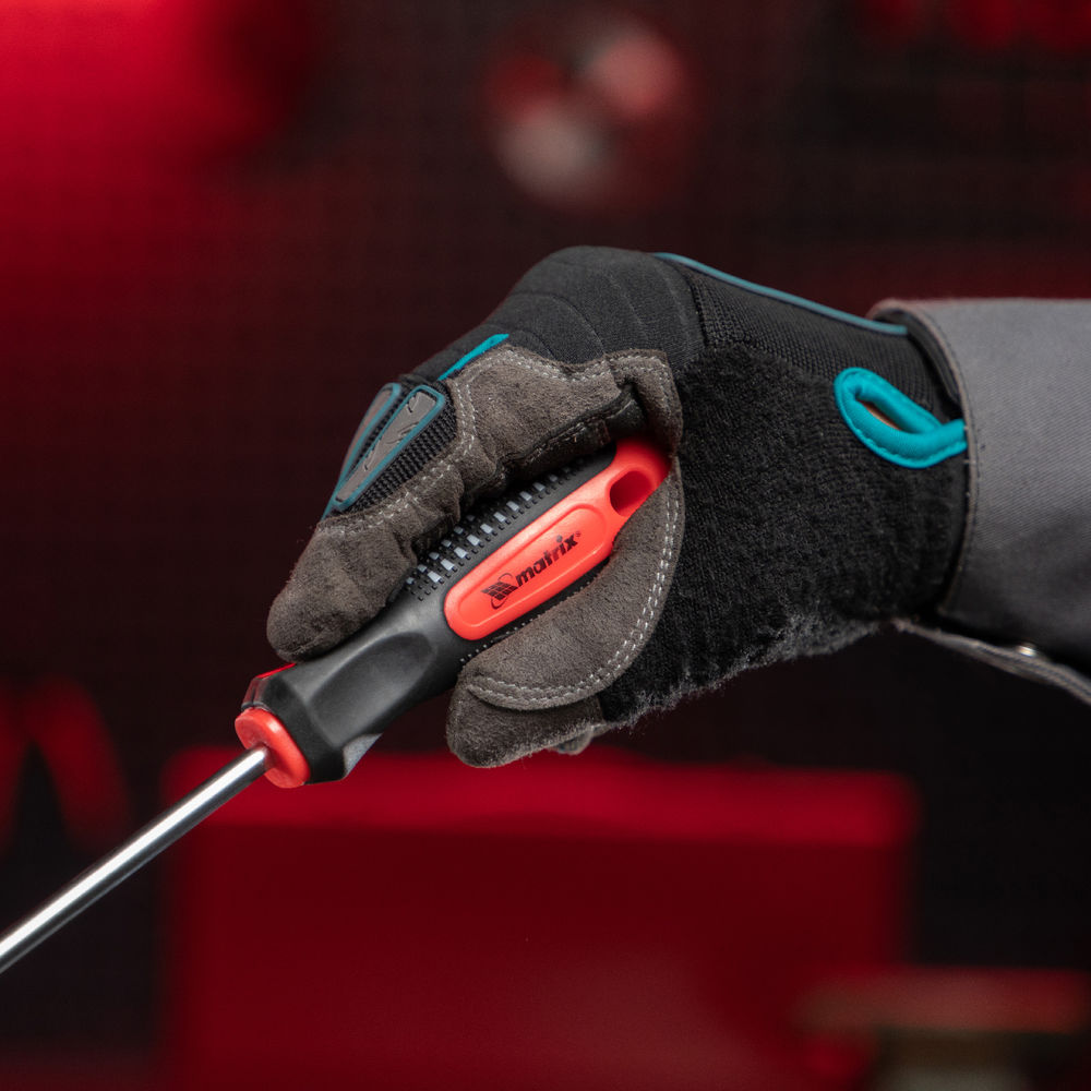 Набор профессиональных отверток Fusion, CrV, трехкомпонентная рукоятка antislip, 6 шт Matrix