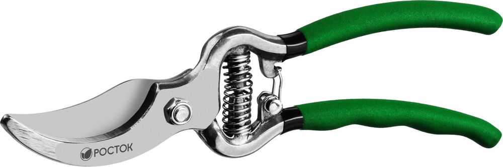 Плоскостной секатор 200 мм, углеродистая сталь, цельнокованый, покрытие ПВХ РОСТОК PC-15 423005_z01