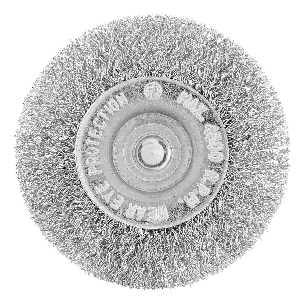 Щетка для дрели, 60 мм, плоская со шпилькой, витая проволока Сибртех (744467)