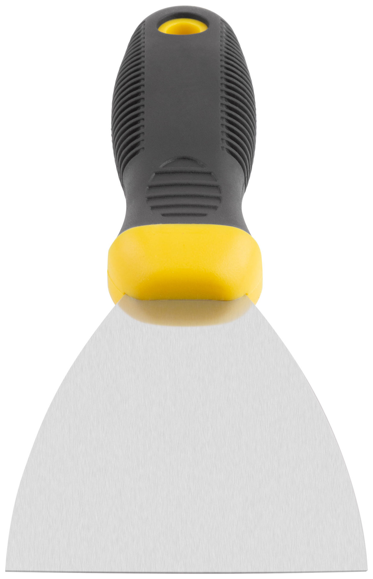 Шпатель, нерж.сталь, черно-желтая прорезин.ручка 3 ( 75 мм) (06685)