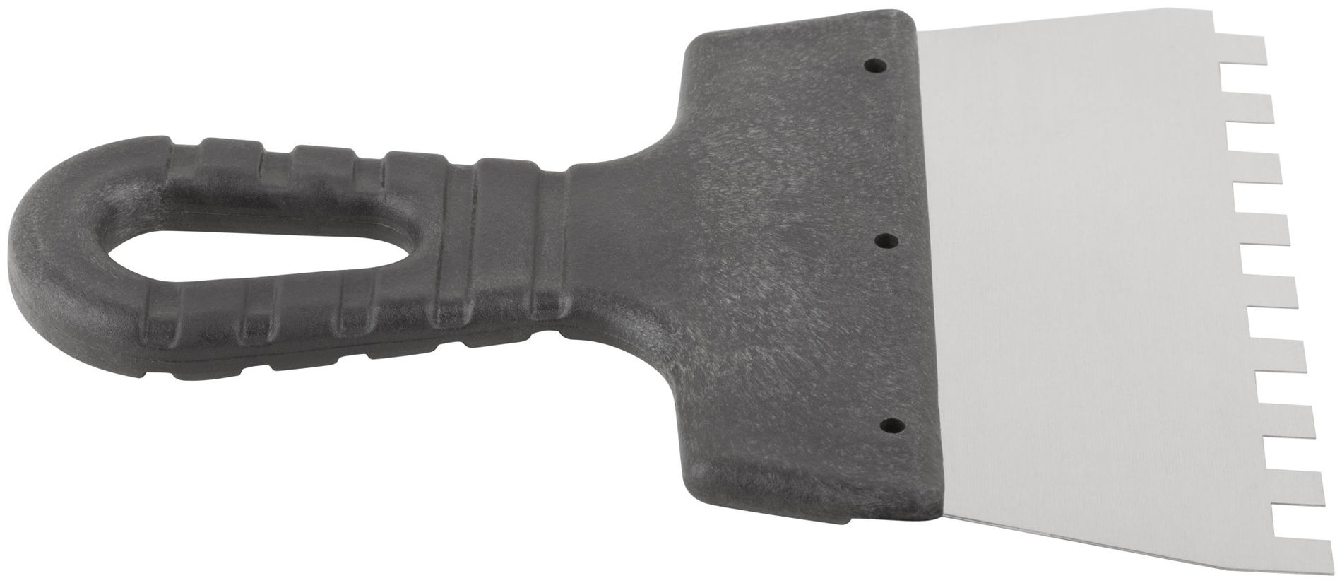 Шпатель фасадный нержавеющий зубчатый 150 мм / зуб 8 мм (06602)