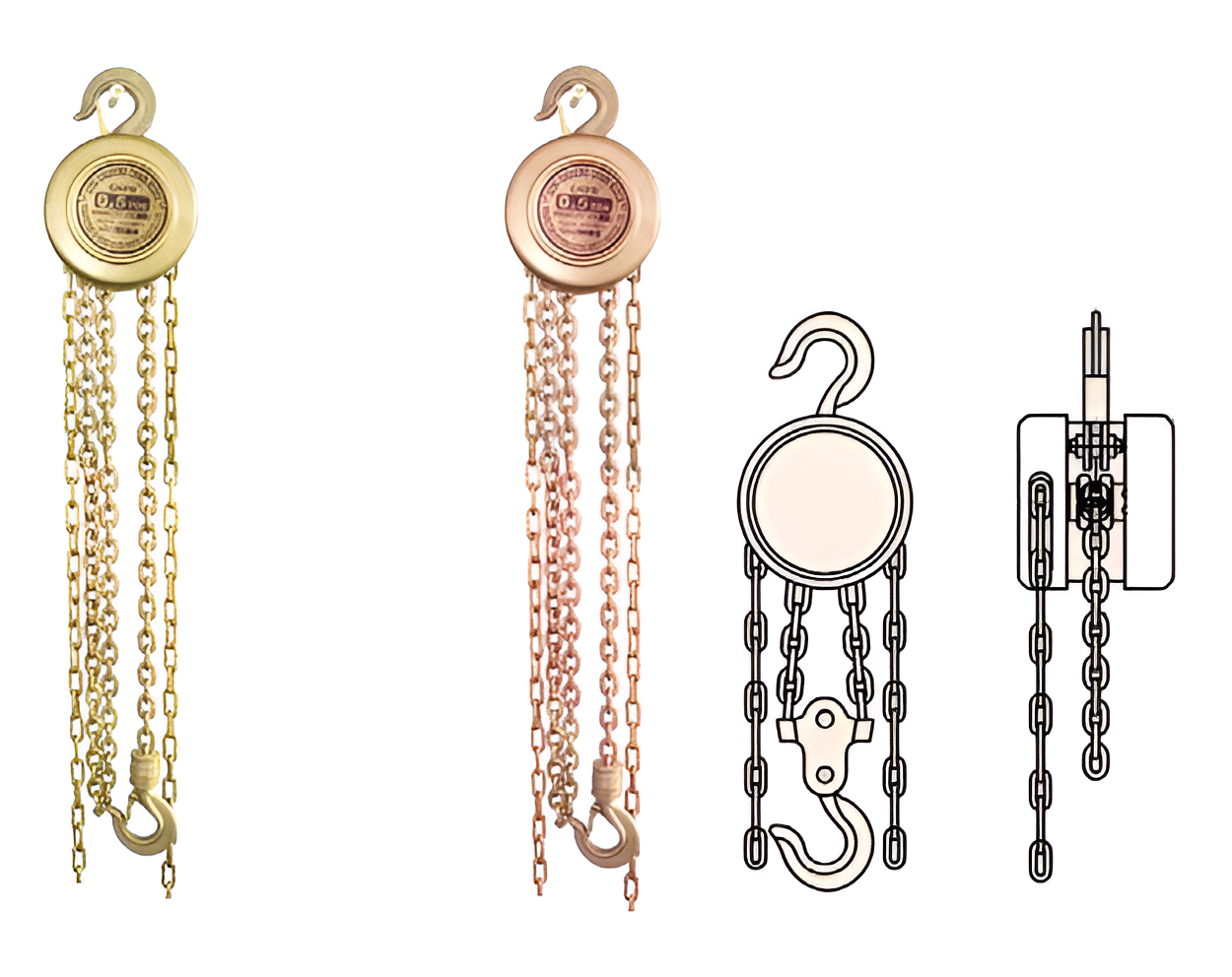 Таль ручная с цепью (16т) искробезопасная, сплав BeCu 308-1014, HORTZ