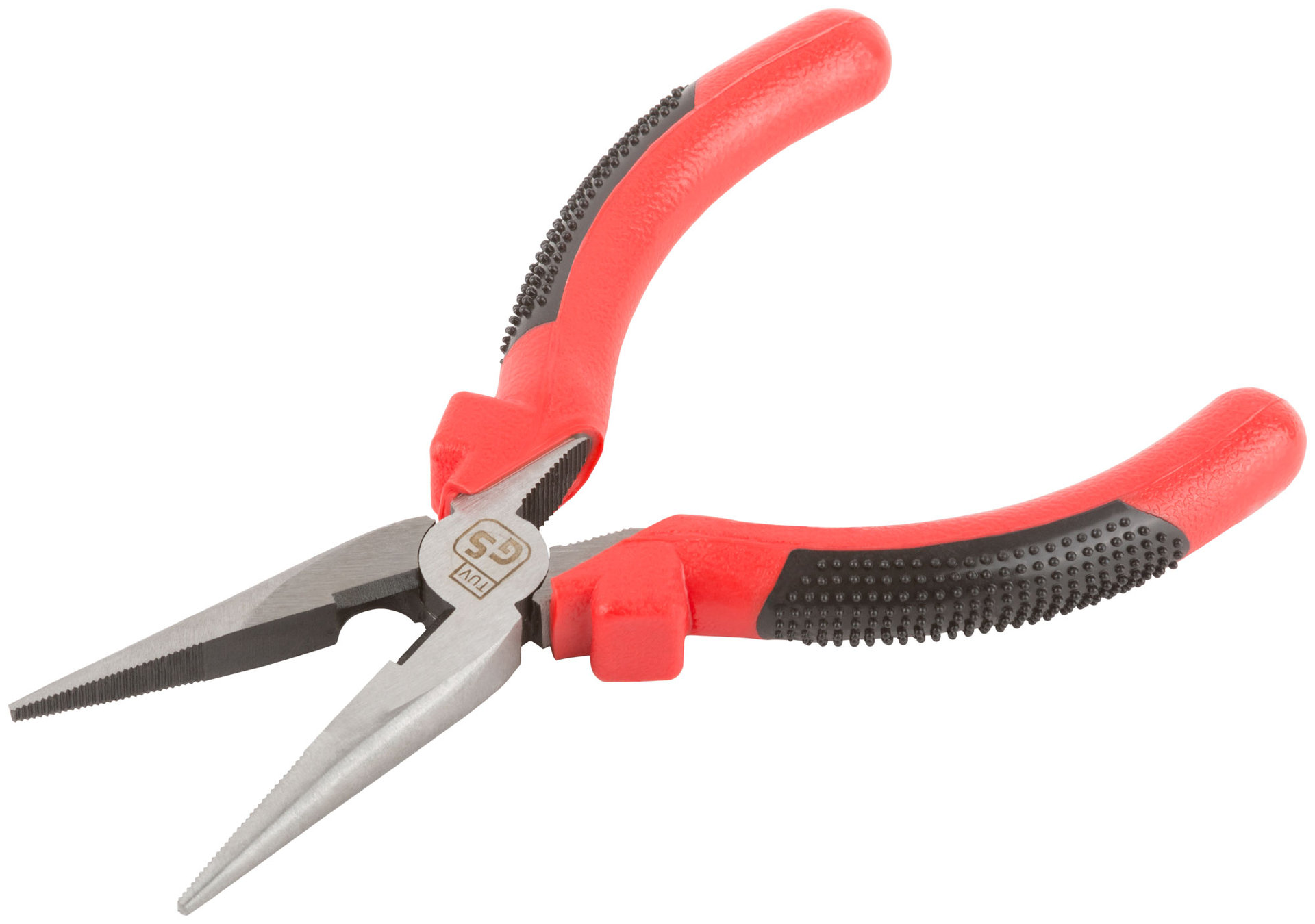 Тонконосы Стандарт, красно-черные пластиковые ручки, полированная сталь 165 мм (48265)