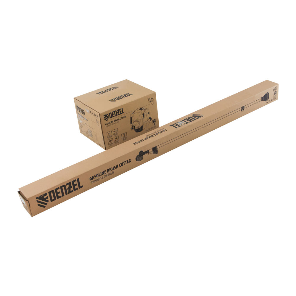Триммер бензиновый DR-52, 52 см3, неразъемная штанга, состоит из 2 частей Denzel (96275)