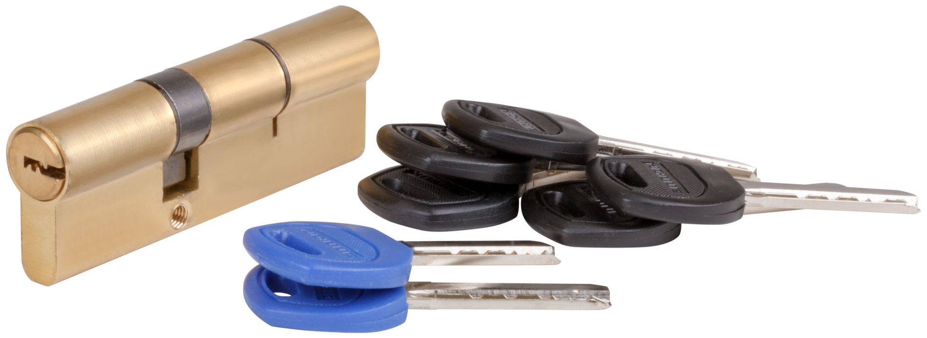 Цилиндровый механизм с перекодировкой ключей ( Аллюр ) 90 мм, ключ-ключ, золото (67258)
