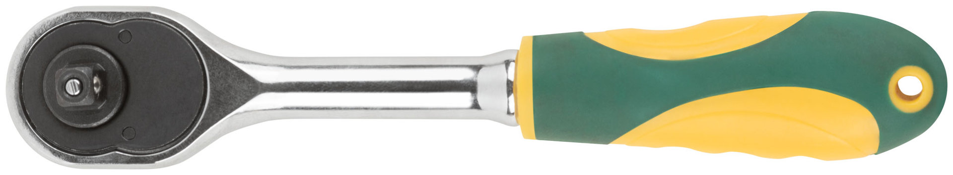 Вороток (трещотка) CrV механизм, пластиковая прорезиненная ручка 1/4, 24 зубца