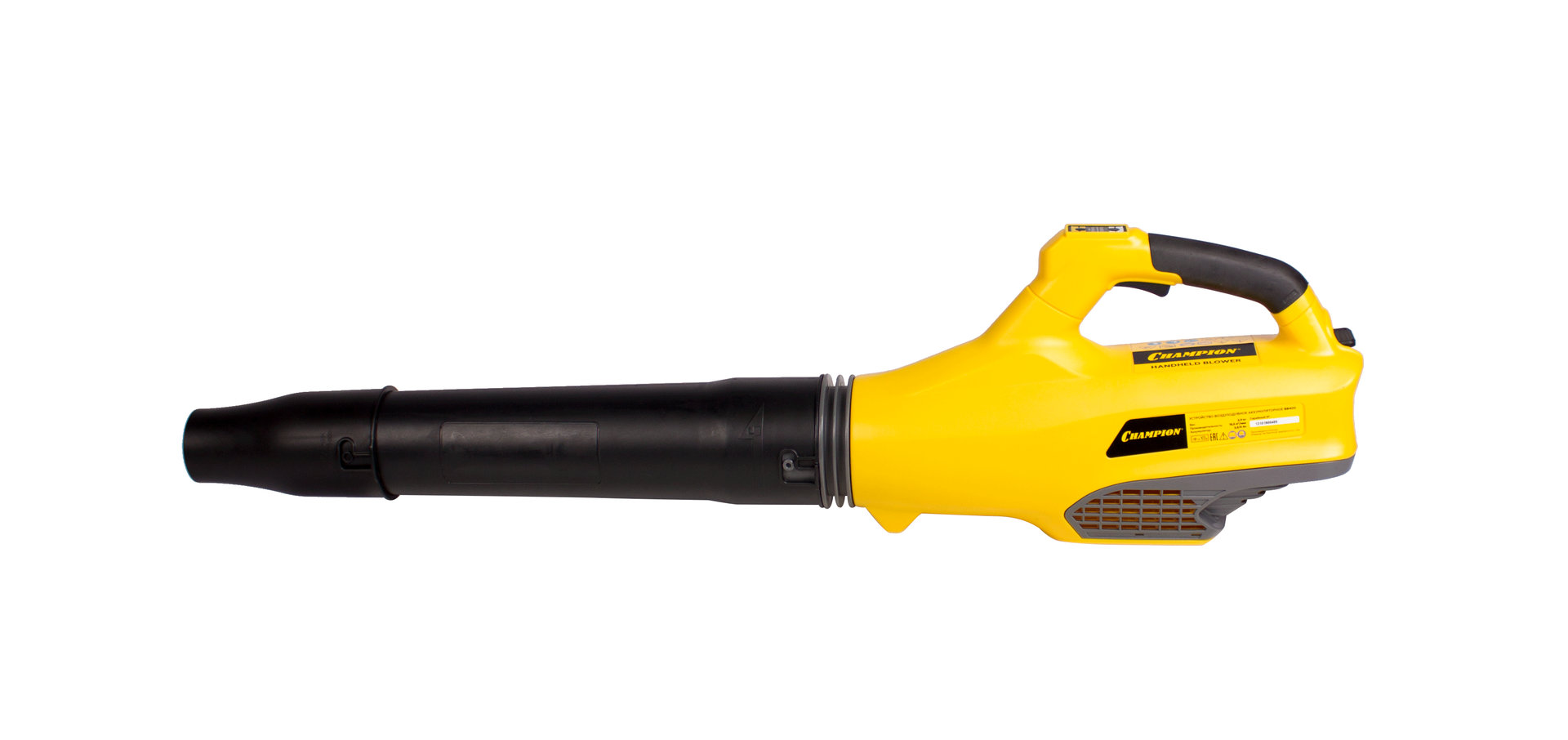 Воздуходувка аккумуляторная 36В 4,0Ач Li-ion2,4кг20мин810м?/ч52,7м/сек безАКБиЗУ CHAMPION BB400