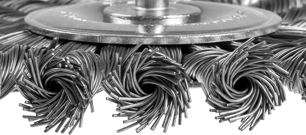 Щетка дисковая для дрели 100 мм, жгутированная стальная проволока 0.5 мм ЗУБР Профессионал 3522-100_z02