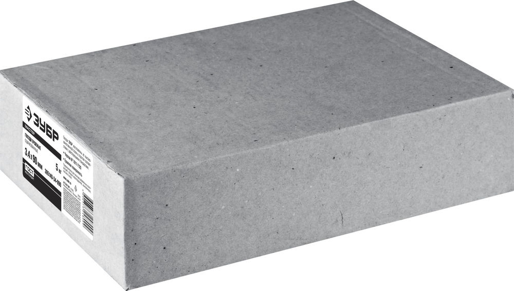 Гвозди ершеные 90 x 3.4 мм, цинк, 5 кг ЗУБР 305140-34-090