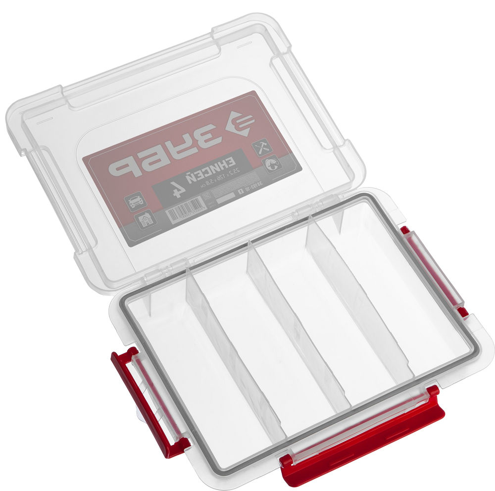 Органайзер 252 х 176 х 58 мм 10 пластиковый с 4 ячейками ЗУБР ЕНИСЕЙ-4 38193-10