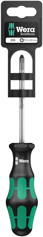 Отвёртка крестовая PZ 2 x 100 мм SB серия 355 PZ Wera WE-100057