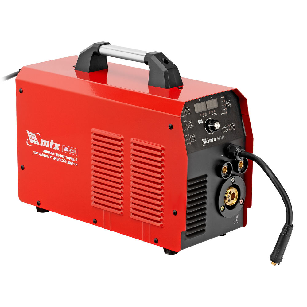 Аппарат инвертор. полуавтомат. cварки MIG-220S, 220A, ПВ 60%, катушка 5 кг MTX (94304)