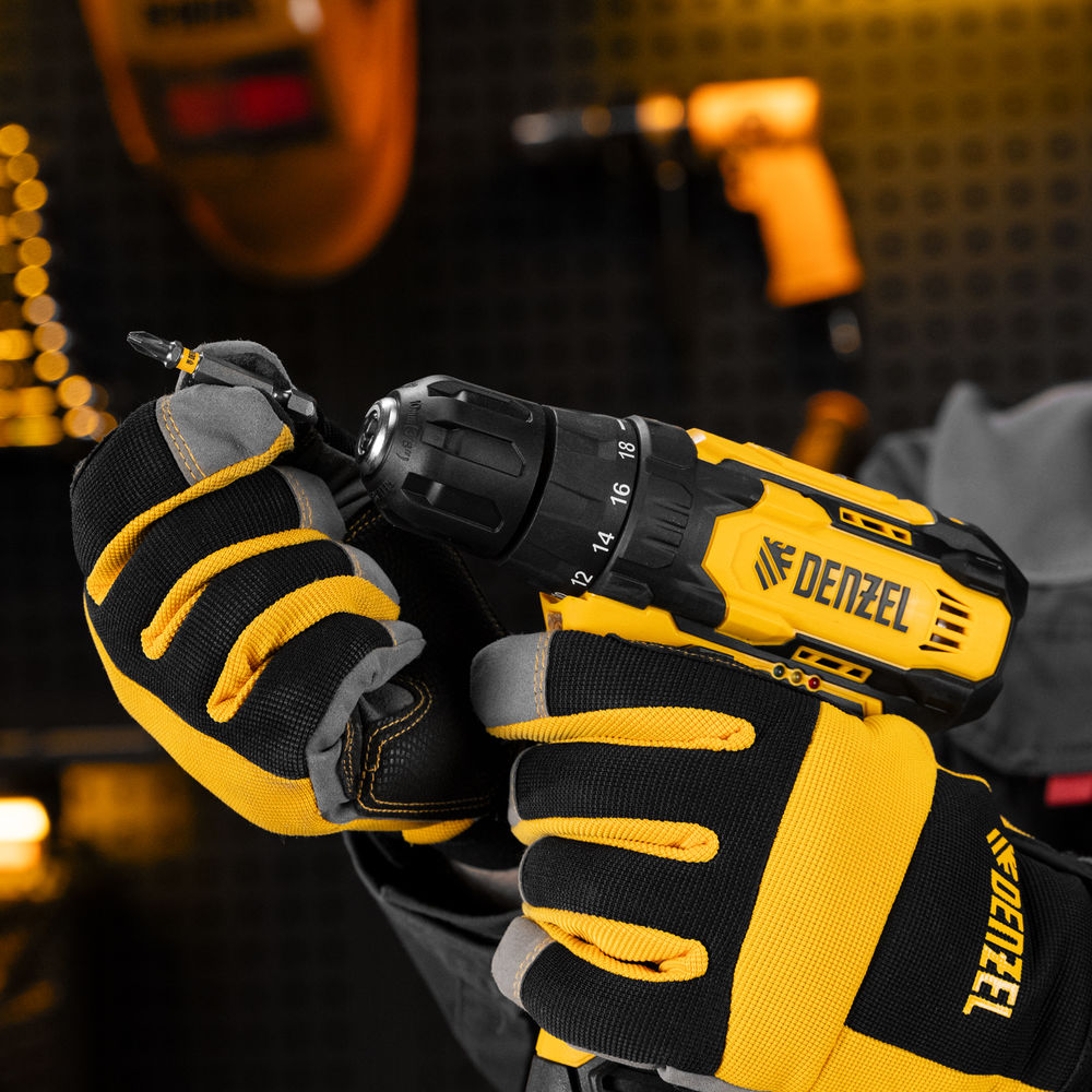 Дрель-шуруповерт аккумуляторная CDQ-12, Li-Ion, 12 В Denzel (26106)