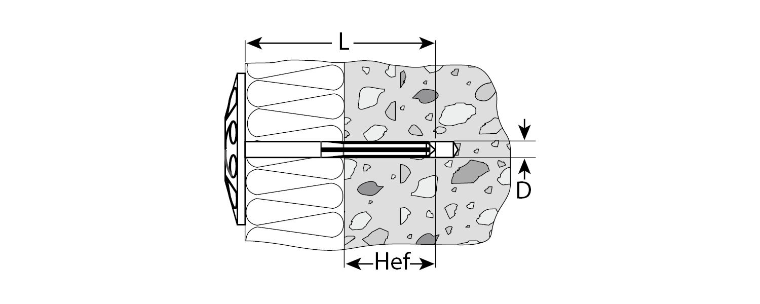 Дюбель для изоляционных материалов 10?90 мм нейлоновый стержень 400 шт ЗУБР 4-301505-10-090