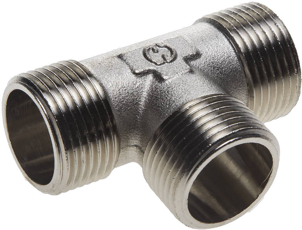 GENERAL FITTINGS наружная резьба 1?, никель, тройник (51051-1)