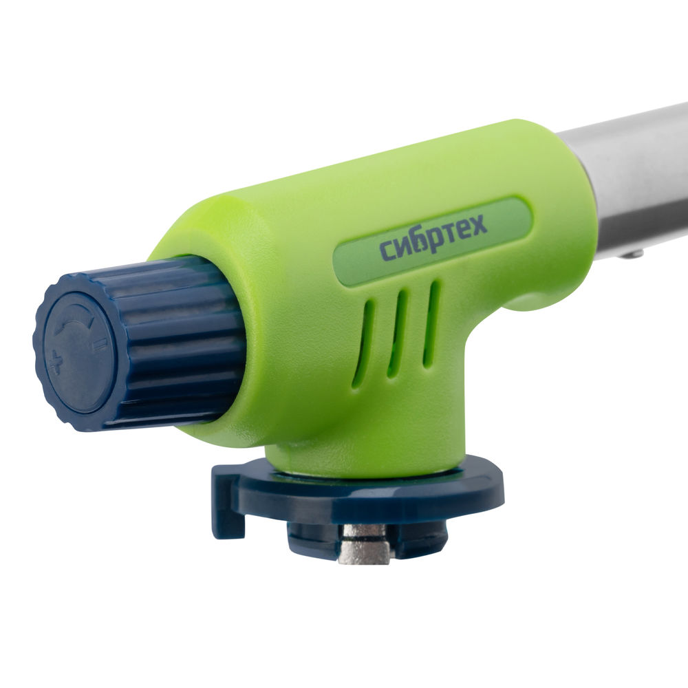 Горелка газовая на бутановый баллон, регулятор уровня пламени, пьезоподжиг Сибртех (91420)