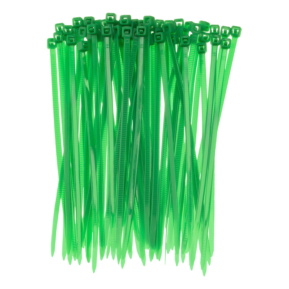 Хомуты, 100 x 2.5 мм, пластиковые, зеленые, 100 шт Сибртех (45510)