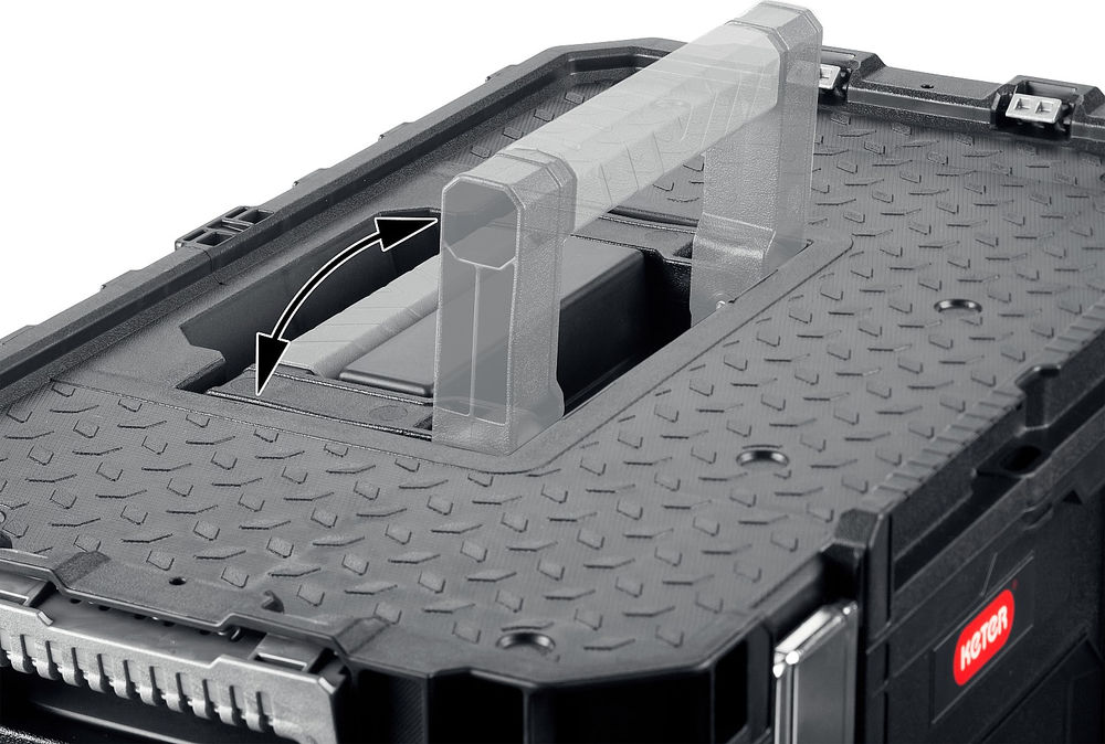 Набор пластиковый 564 х 373 х 700 мм (22) ящик-тележка + ящик для инструментов + ящик органайзер SMART ROLLING KETER 38390-22