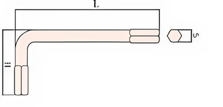 Ключ шестигранный 2.5 искробезопасный сплав BeCu 166-2.5, HORTZ