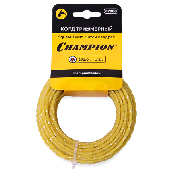 Корд трим.CHAMPION Square Twist 3.0мм *15м (витой квадрат) в мотке (C7080)