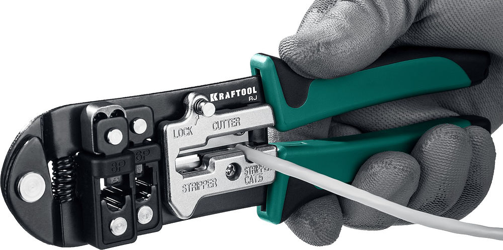 Кримпер универсальный (RJ45, RJ11,RJ12) RJ KRAFTOOL 22699