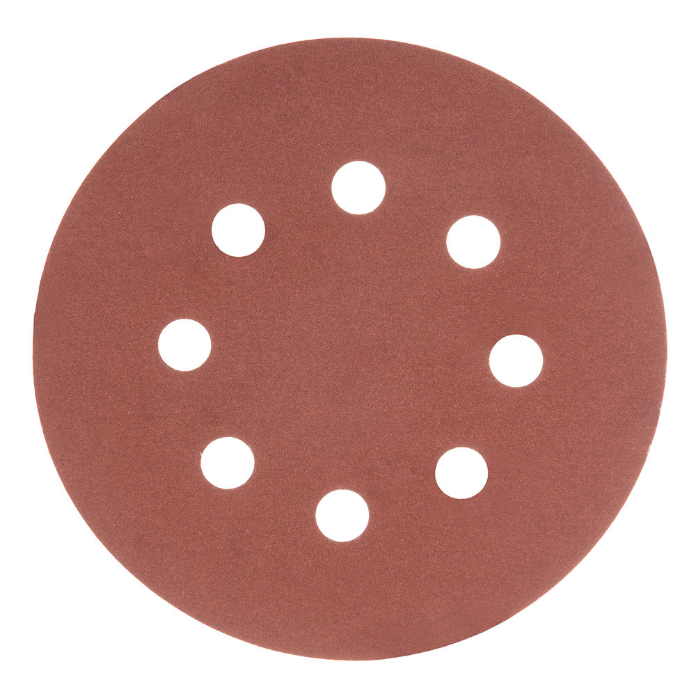 Круг абразивный на ворсовой подложке под липучку, перфорированный, P 500, 125 мм, 5 шт Matrix (73816)