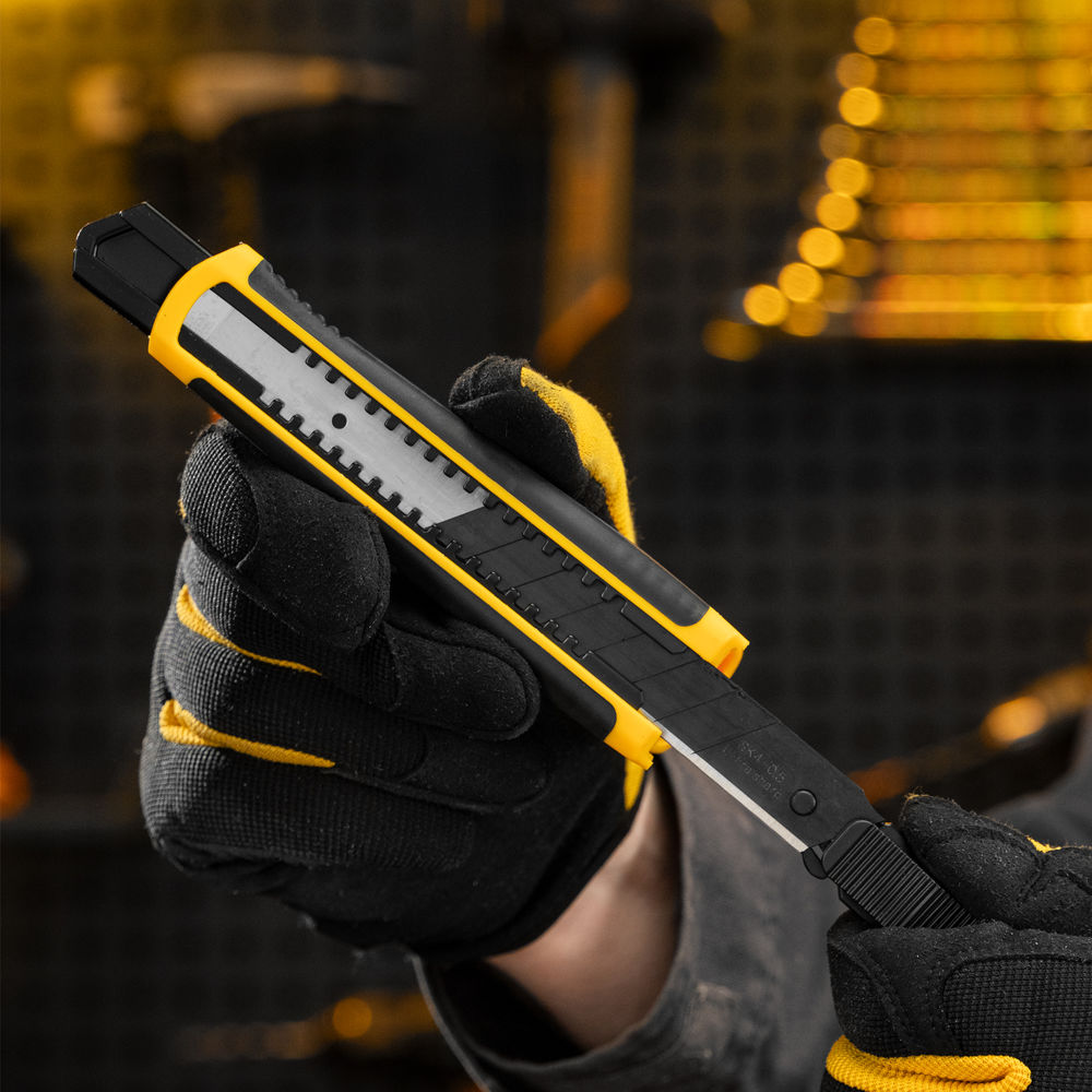 Лезвия, 18 мм, сталь SK4 - 0,5 мм, супер острые, 5 штук Denzel (79306)