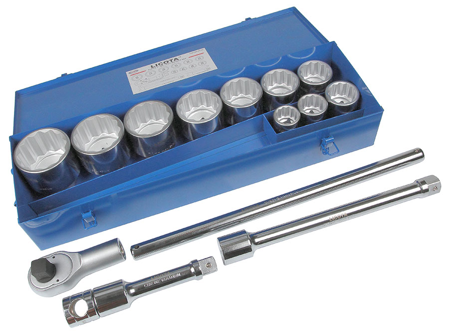 Набор торцевых головок 12 гр., 15 пр., 36-80 мм 1 Licota TSK-20141-12