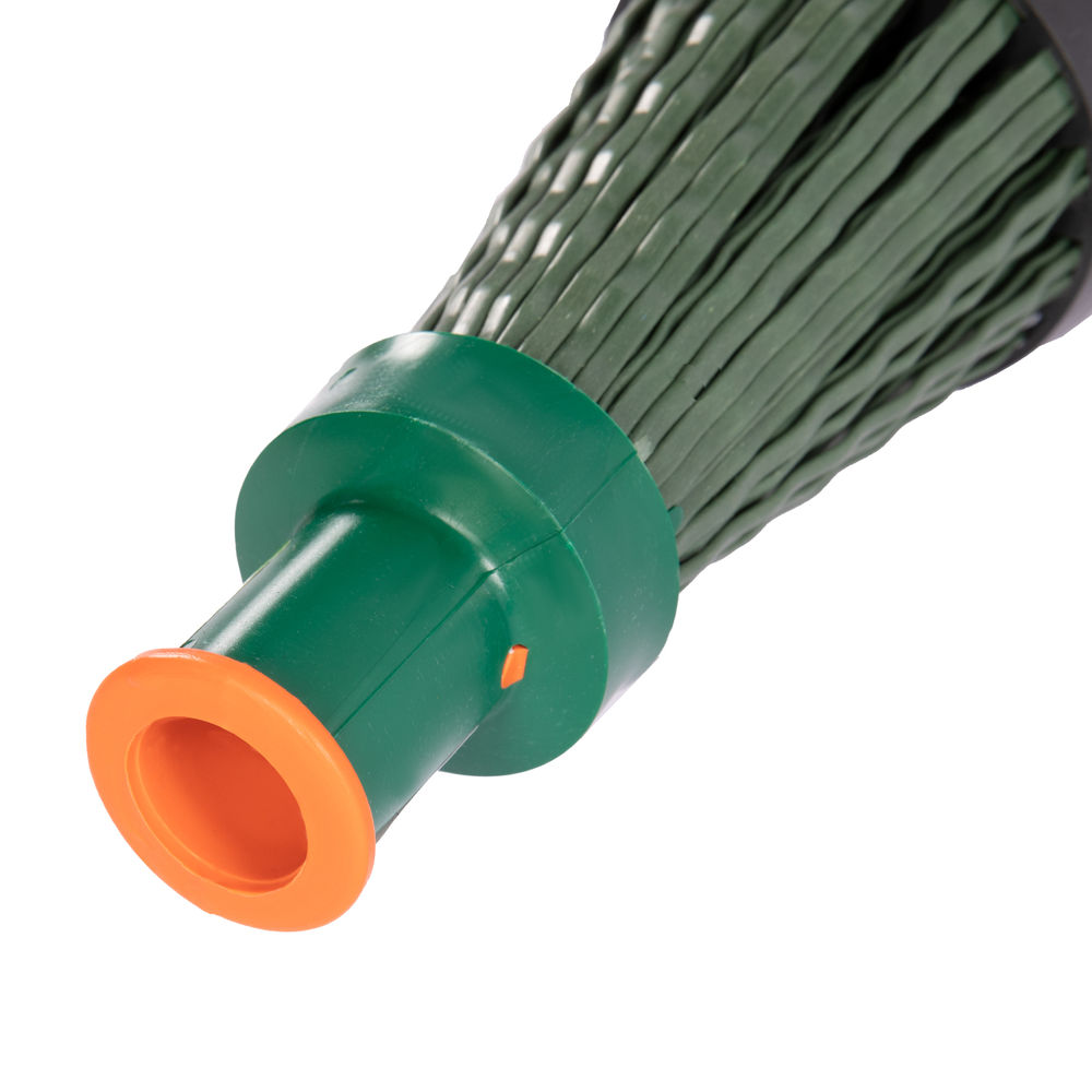 Метла полипропиленовая, 140 х 310 мм, круглая, с фиксирующим ободом, без черенка, Сибртех (63206)