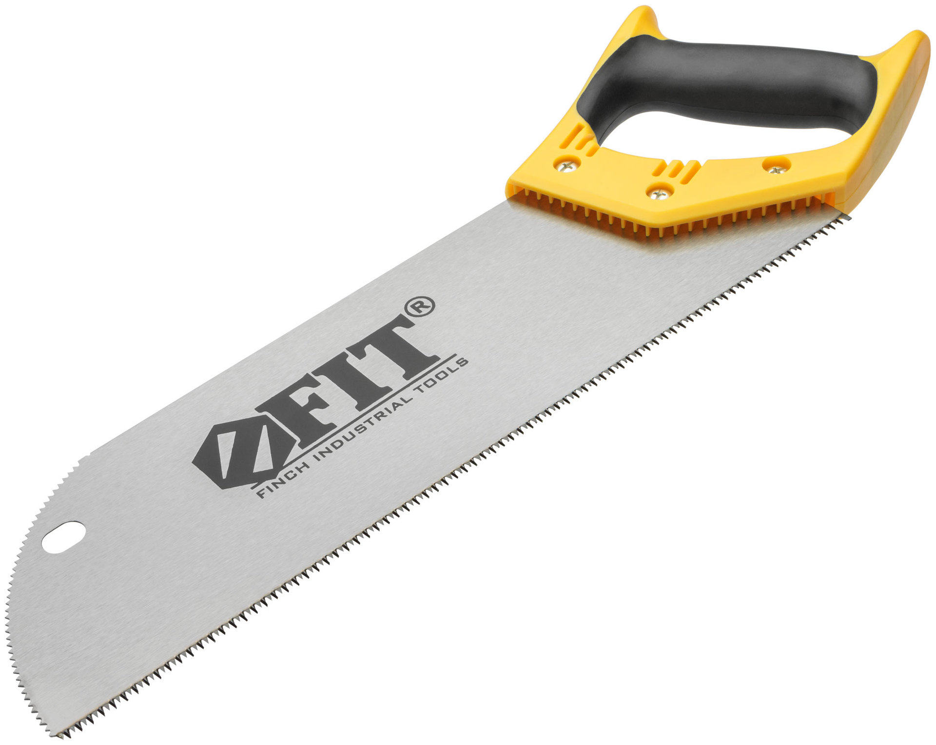 Ножовка по фанере с запилом, черно-желтая ручка, 350 мм, 12 TPI
