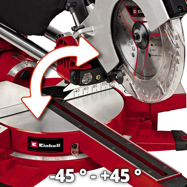 Пила торцовочная Einhell TE-SM 2131 Dual, 1600Вт,210х30мм,пропил 310х65мм,расширители X-Tend (4300860)