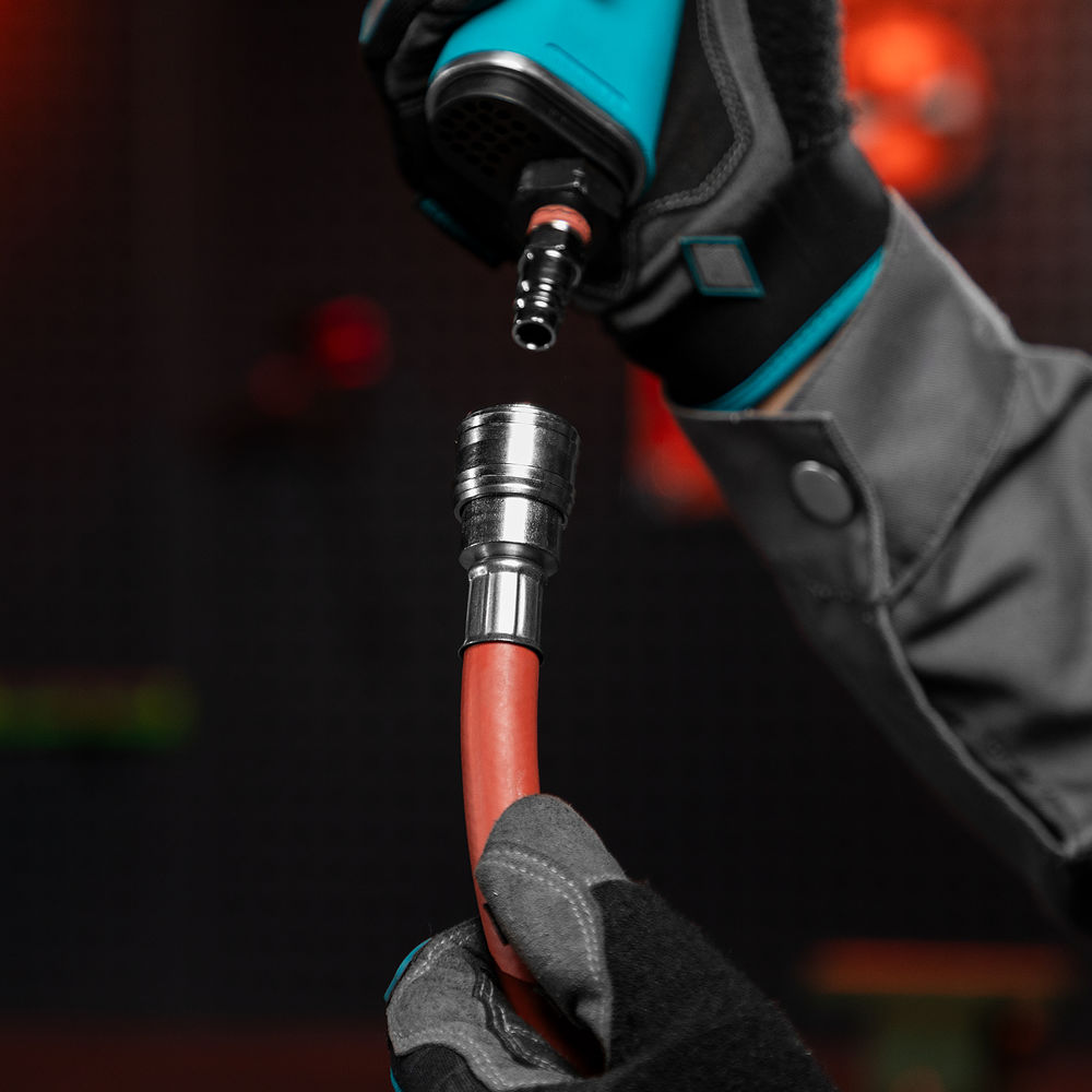 Шланг пневматический резиновый, 10 x 16 мм, 24 бар, армированный, быстросъемное соединение, 10 м Stels (57021)