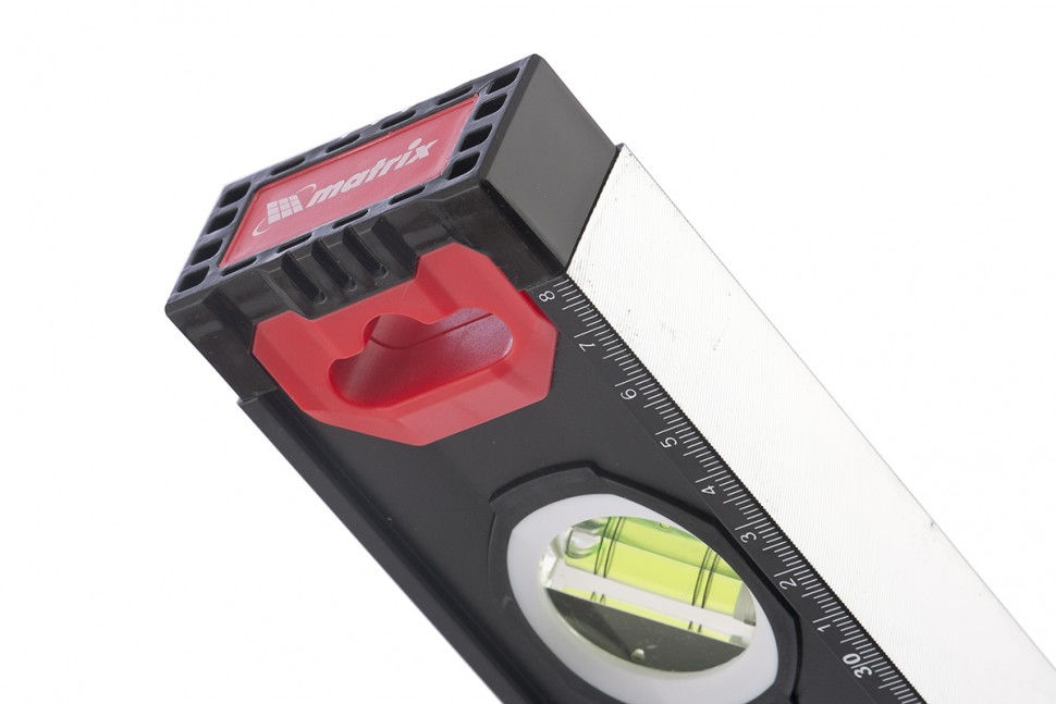 Уровень алюминиевый, усиленный, фрезерованный, 3 глазка, двухкомпонентные рукоятки, 2000 мм Matrix (34366)