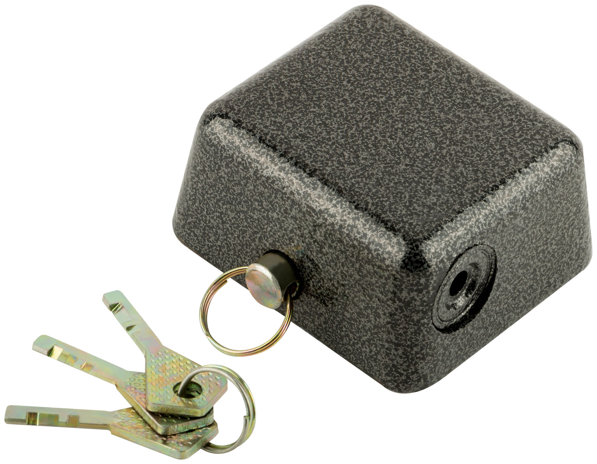 Замок навесной с закрытой дужкой 80x70x40 мм, стальная дужка 11,7 мм (67031)