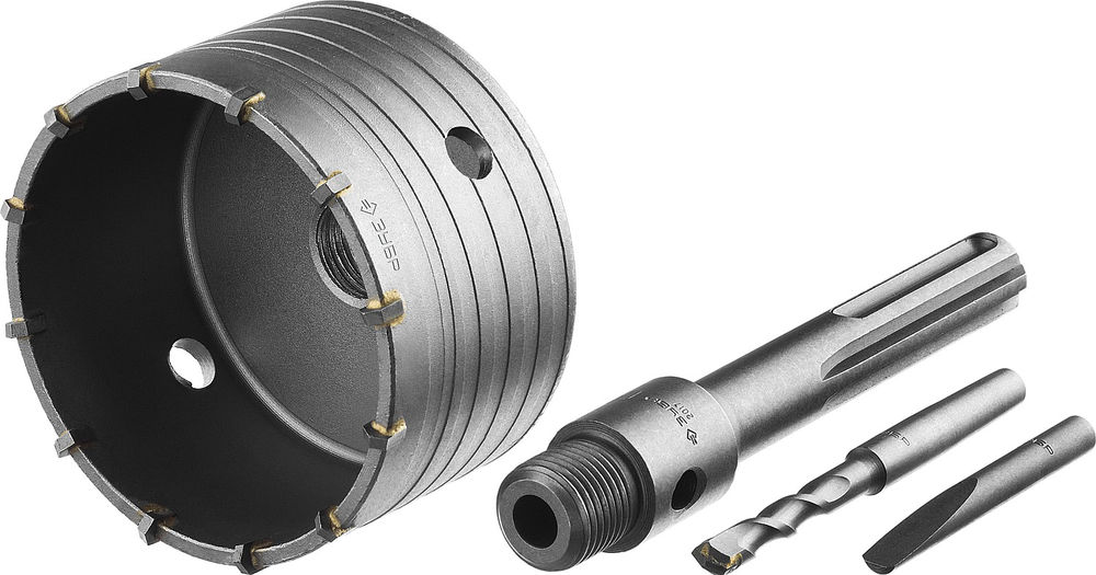 Коронка по бетону с державкой 100 мм, SDS-max, 12Т ЗУБР Профессионал 2918-100