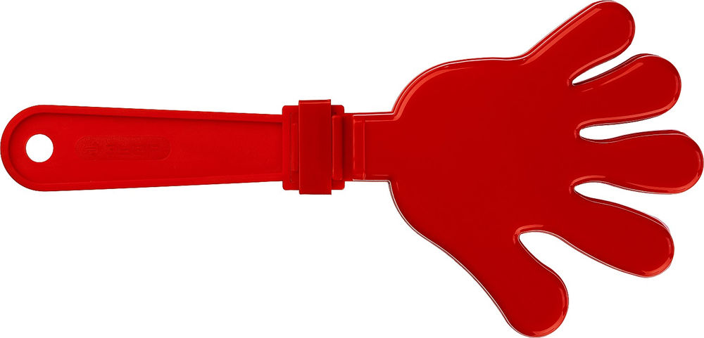Ладошка-хлопушка болельщика 28 см, пластиковая, красная ЗУБР 69999