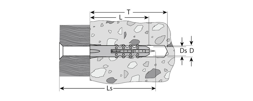 Дюбель распорный с саморезом 6 х 40 / 4.0 х 50 мм, 10 шт ЗУБР 30661-06-40