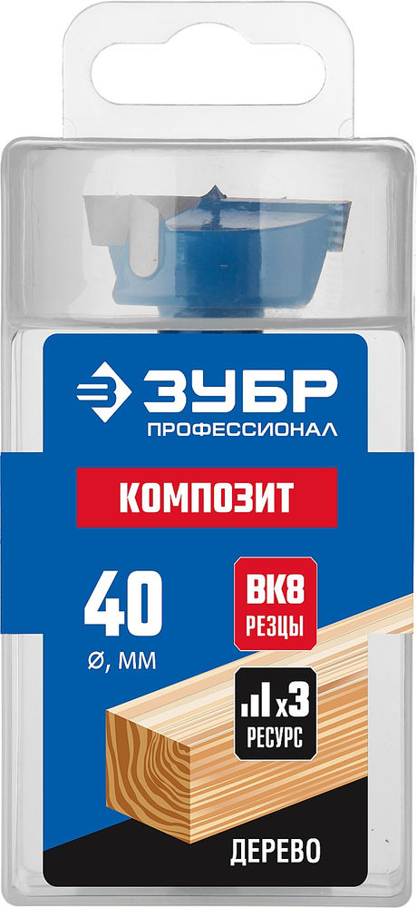 Сверло Форстнера КОМПОЗИТ d40мм ЗУБР Профессионал 29945-40_z01