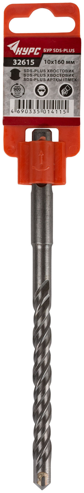 Бур по бетону SDS PLUS с двойной резьбой 10х160 мм (32615)